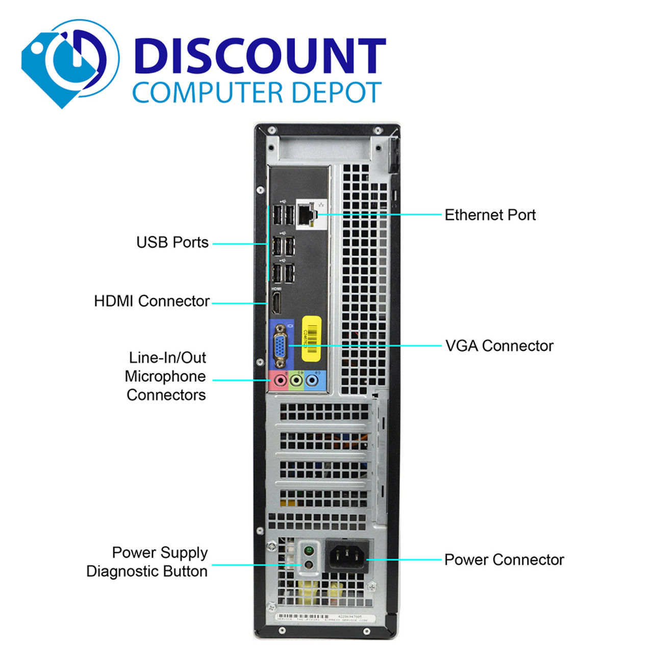 Dell Optiplex 390 Windows 10 Pro Desktop Computer Core i3